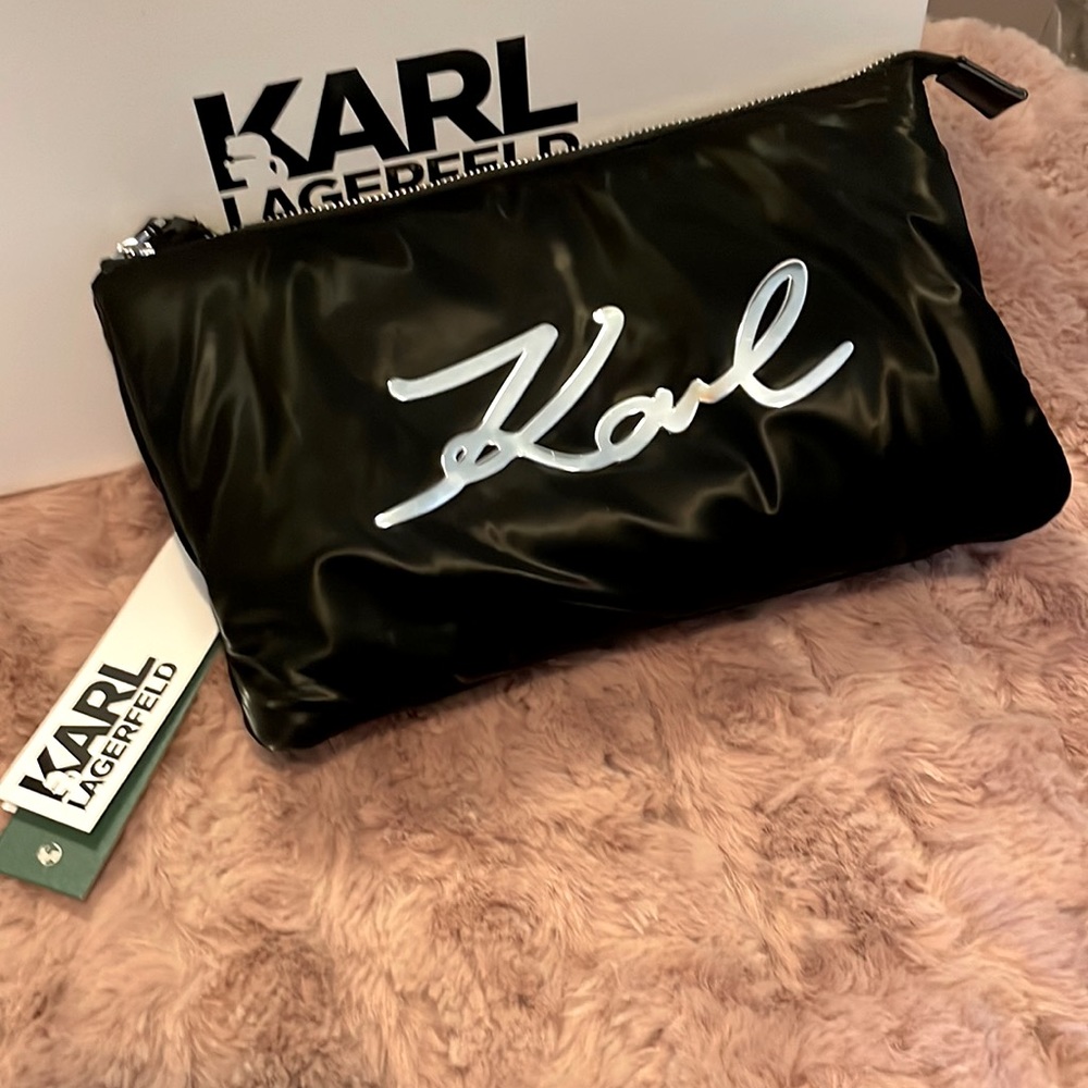KARL LAGERFELD K/SIGNATURE SOFT DOUBLE POUCH